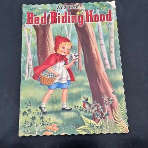 Vintage Little Red Riding Hood Whitman‎ Book 1954 Childrens Storybook Decor Big